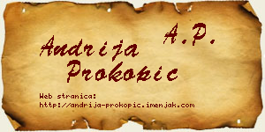 Andrija Prokopić vizit kartica